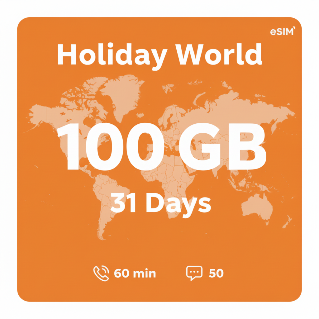 eSIM Holiday World 100GB