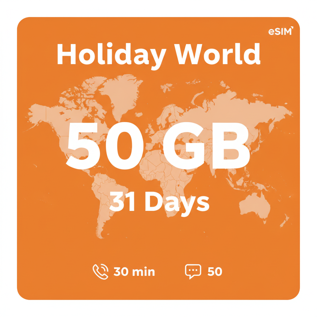 eSIM Holiday World 50GB