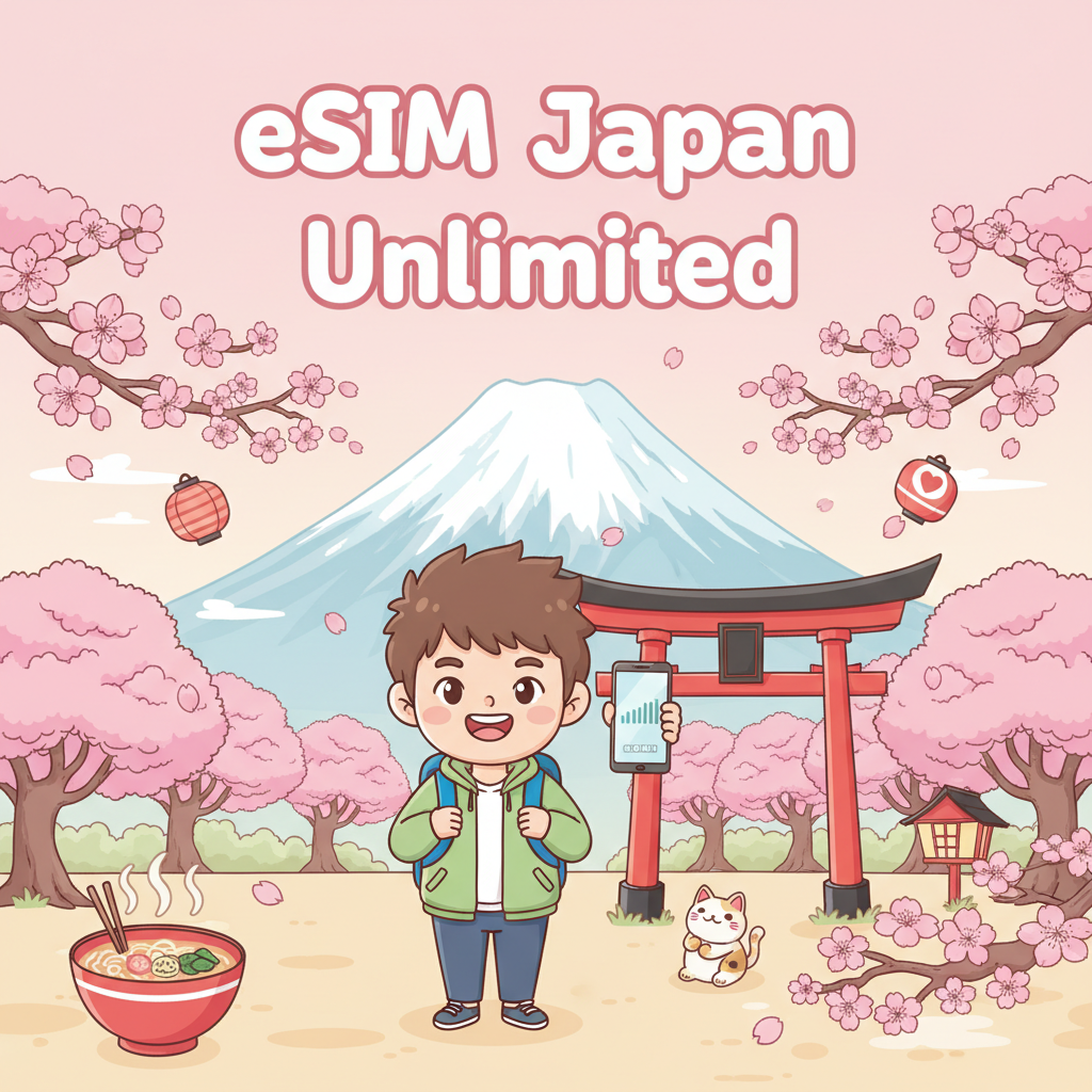eSIM Japan Cartoon