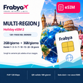 eSIM Multi-Region J - 2GB o 3GB al giorno - Frabya