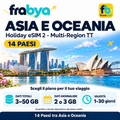 Frabya Holiday eSIM 2 Multi-Region TT — 14 Paesi tra Asia e Oceania
