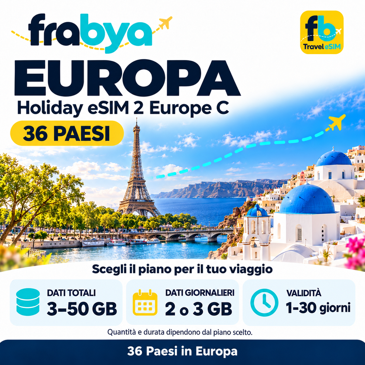 Holiday eSIM 2 Europe C — Frabya Travel eSIM
