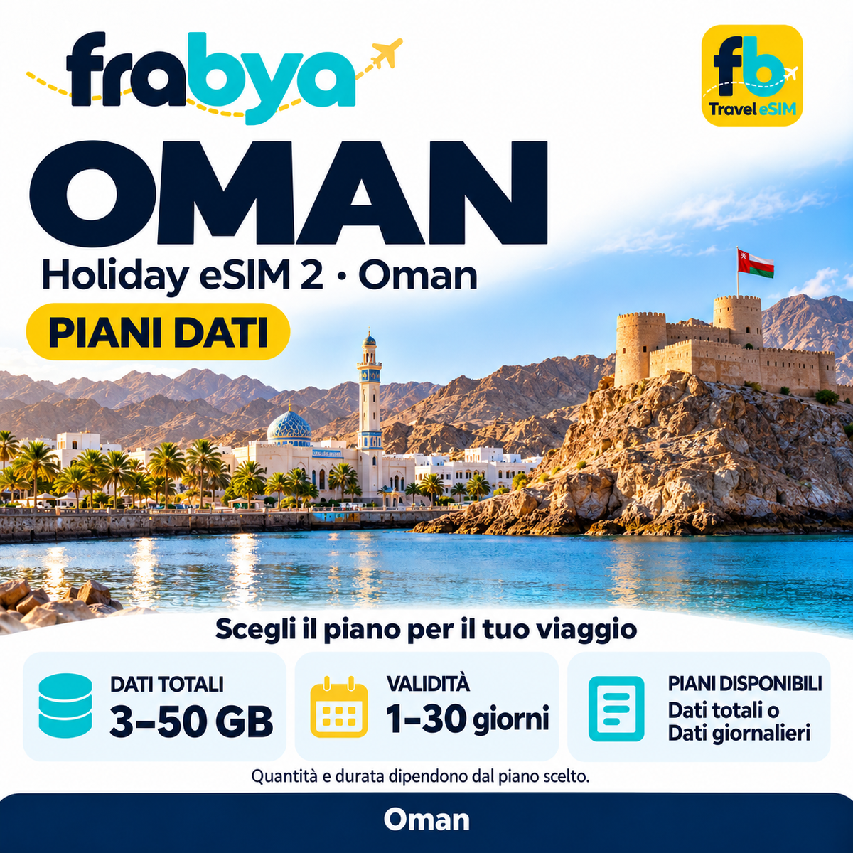 Holiday eSIM 2 Oman — Frabya Travel eSIM