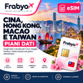 Frabya eSIM CINA, HONG KONG, MACAO E TAIWAN — piani dati