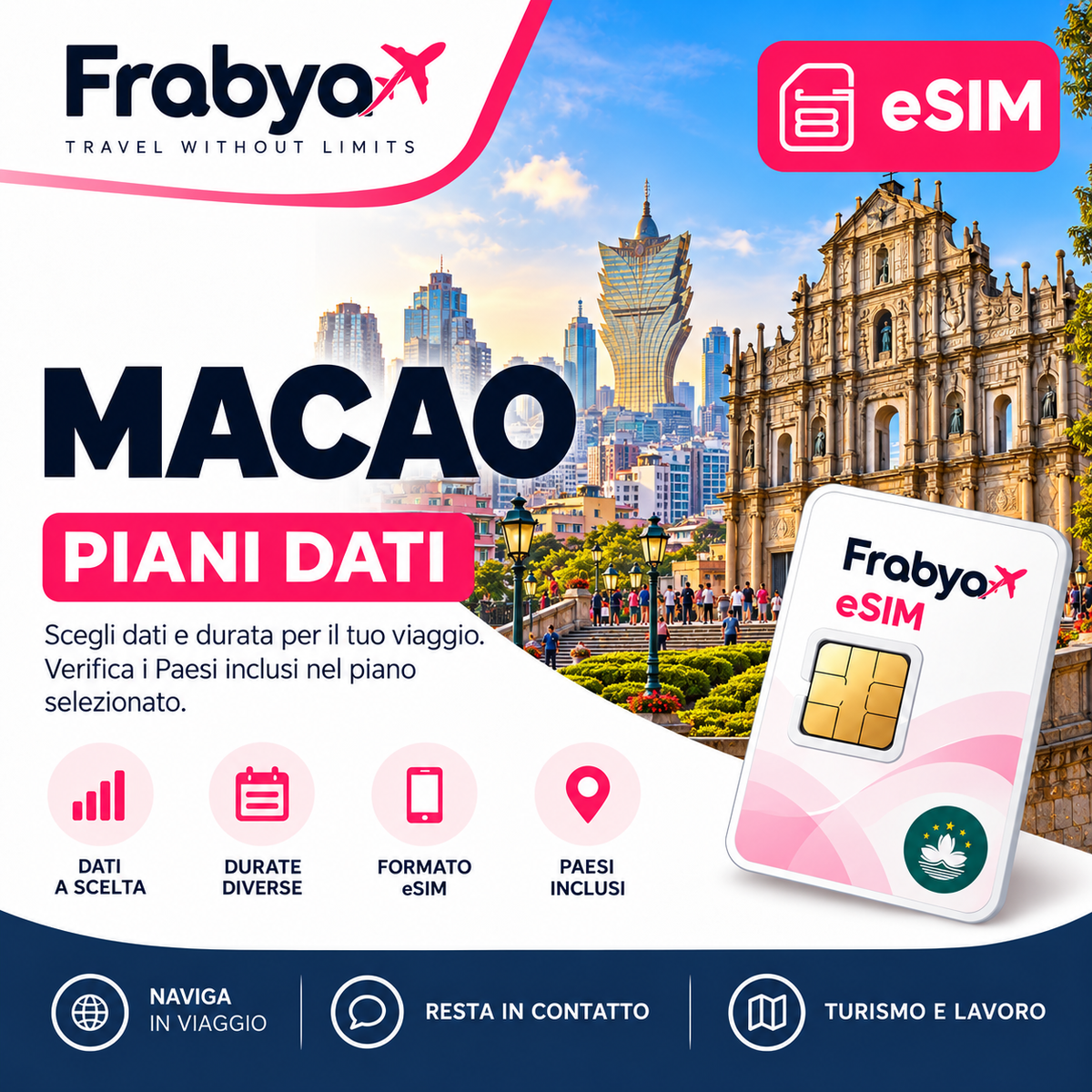 Frabya eSIM MACAO — piani dati e durate selezionabili
