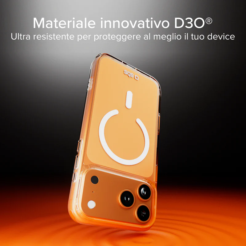Custodia SBS D3O MagSafe iPhone 17 Plus Trasparente
