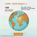 eSIM Multi-Region J 1GB - Max Speed