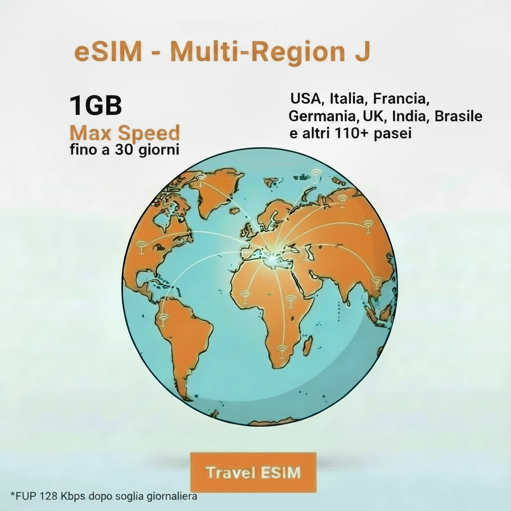 eSIM Multi-Region J 1GB - Max Speed