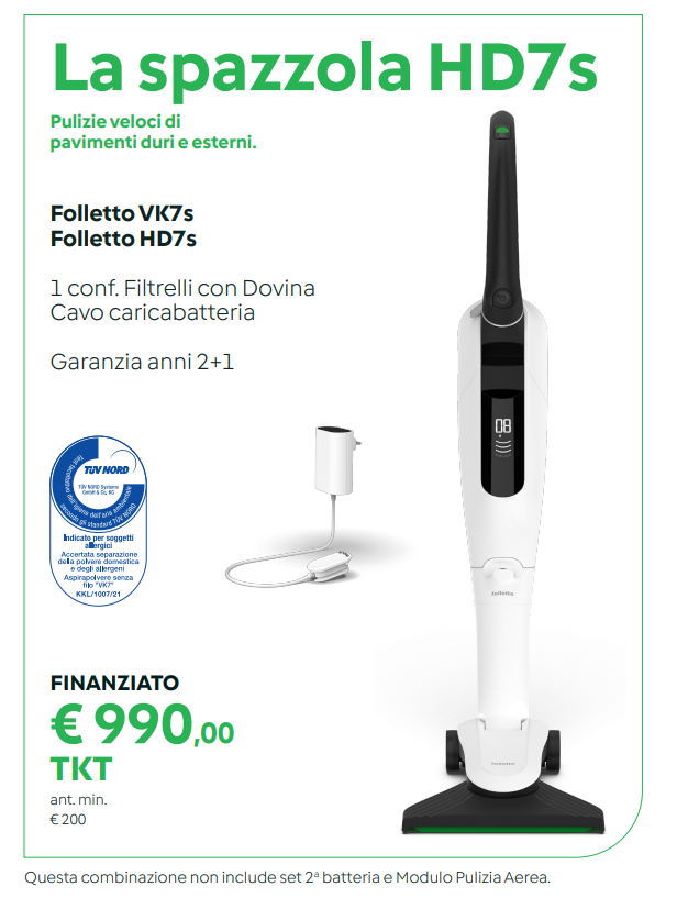 Folletto VK7s con Spazzola HD7s