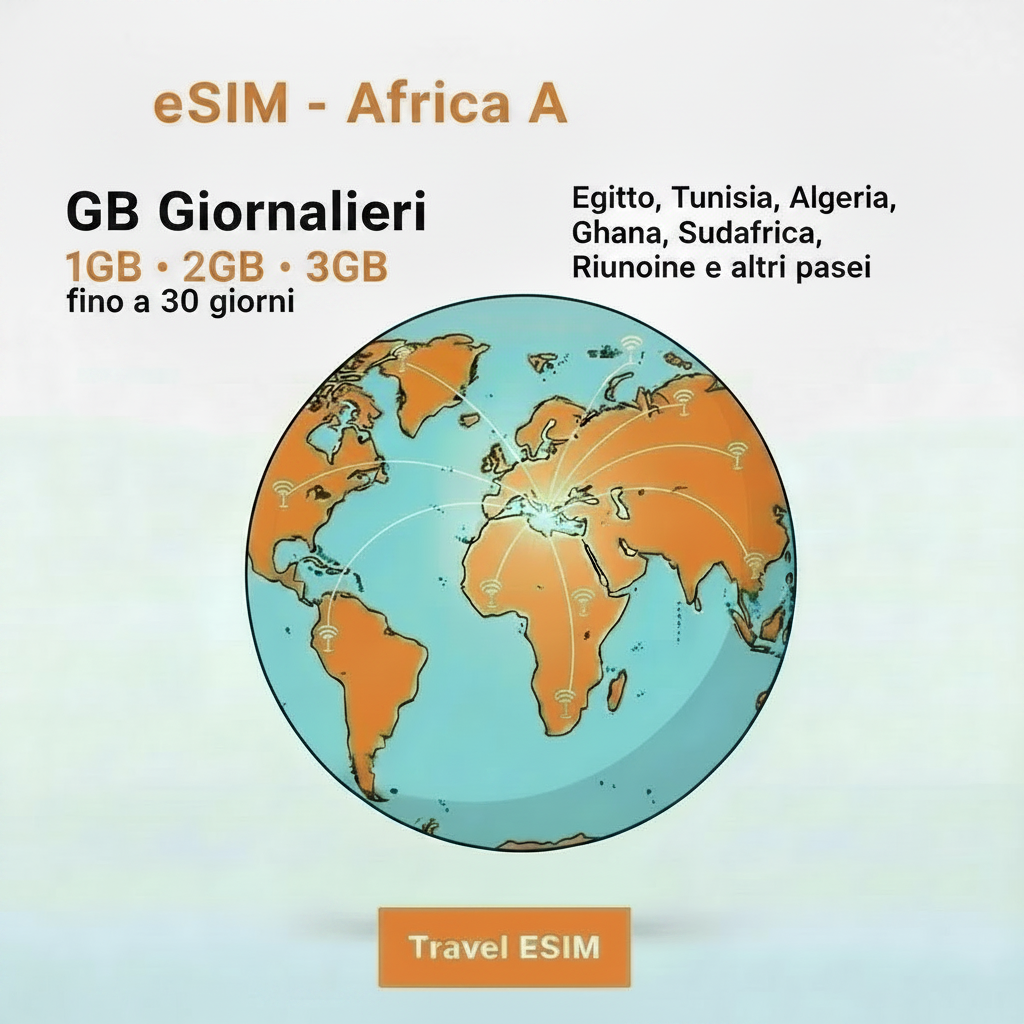eSIM Africa A — GB Giornalieri o Illimitati