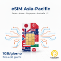 eSIM Asia-Pacific - 1GB/giorno fino a 30 giorni