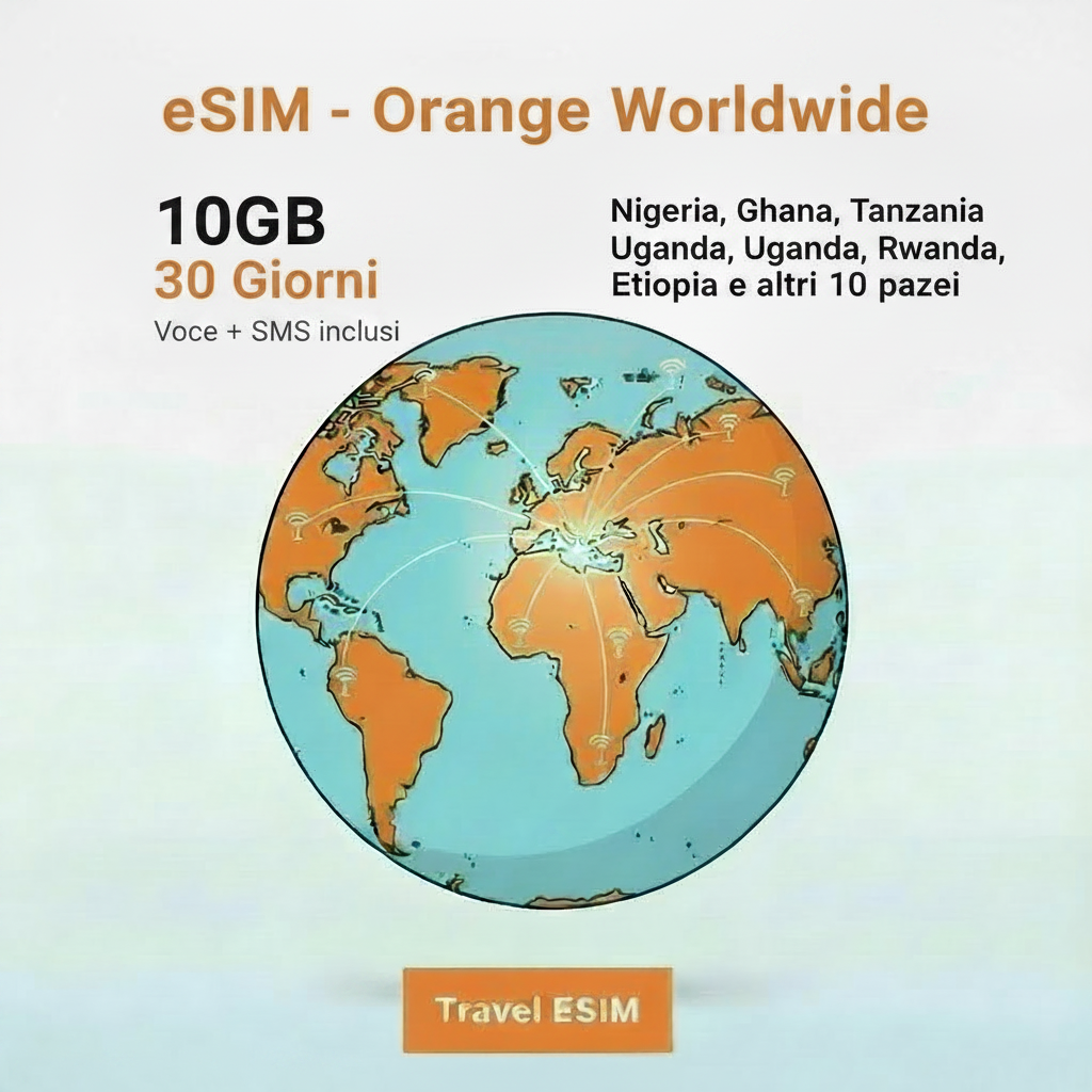 Orange Worldwide eSIM 10GB Zone 3 - Africa e America