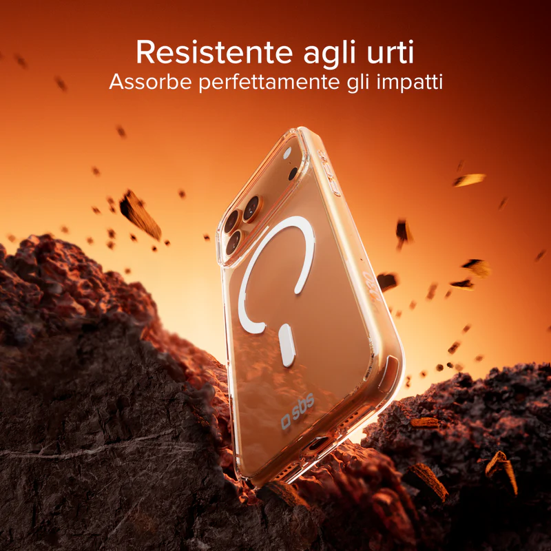 Custodia SBS D3O MagSafe iPhone 17 Plus Trasparente