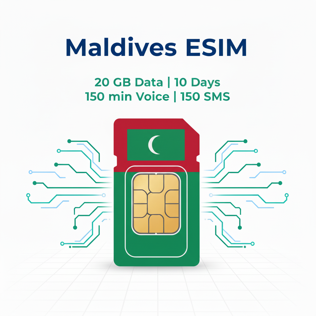 eSIM Maldive Dhiraagu 20GB – 10 Giorni